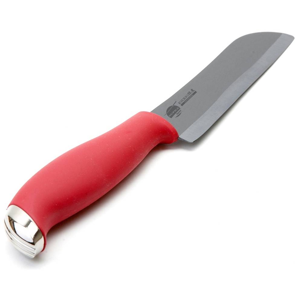 Нож керамический кухонный универсальный KYODO Santoku 5 SK-K12St купить по  цене 600 руб . Рукоять силикон ◈ Кнайфы.рф